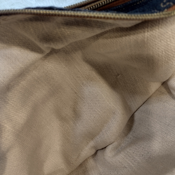 Denim Crossbody/Bumbag with Tan Strap - Picture 5 of 8